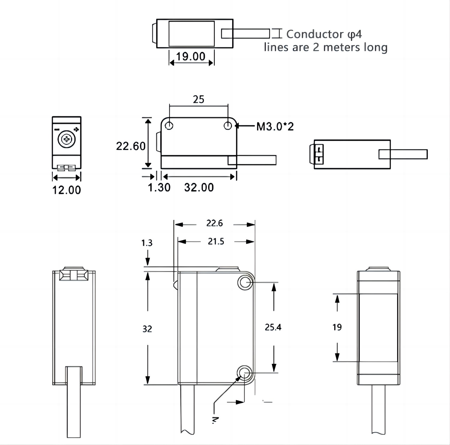 Background Suppression Photoelectric Sensor