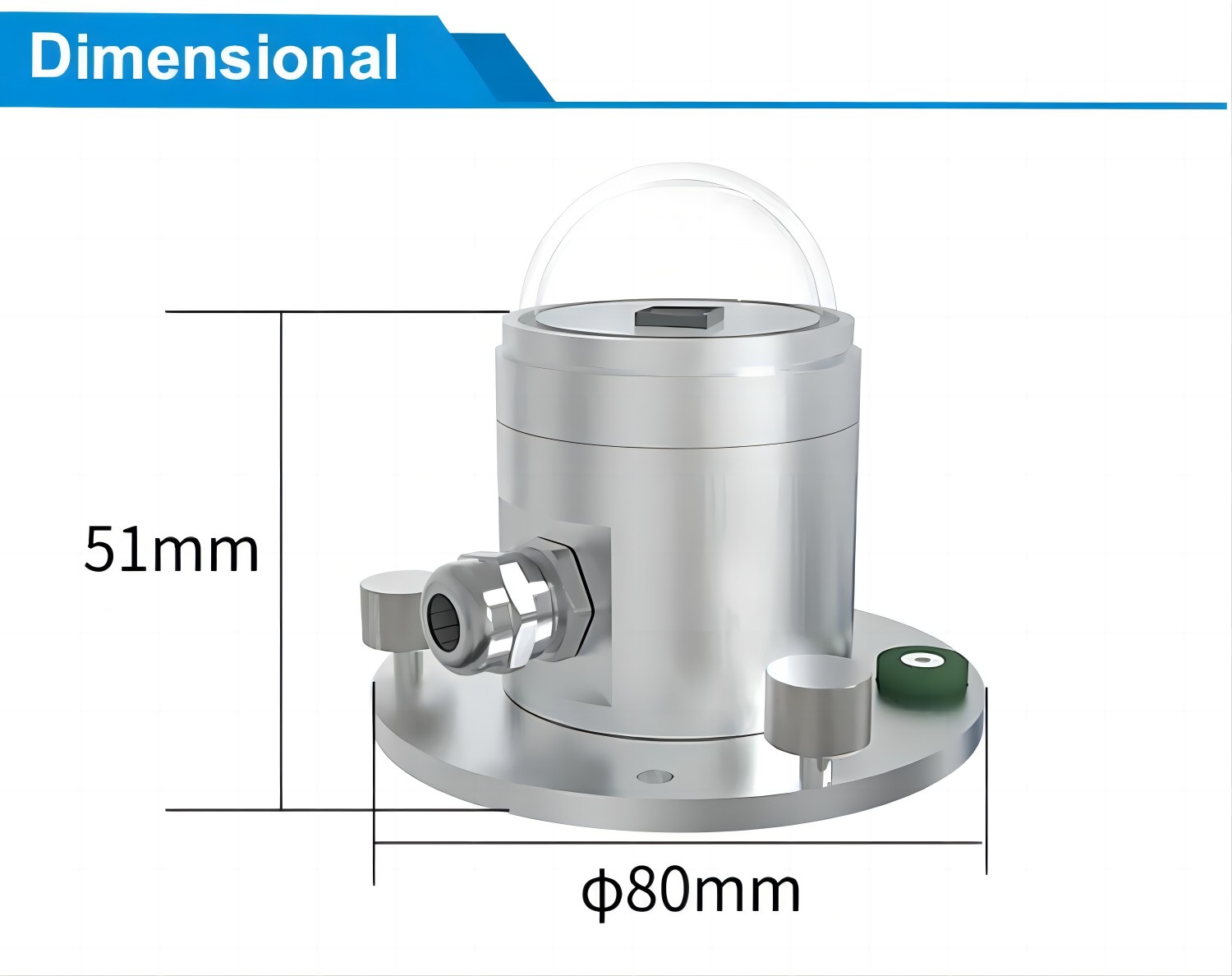 Pyranometer Solar Radiation Sensor Dimensional