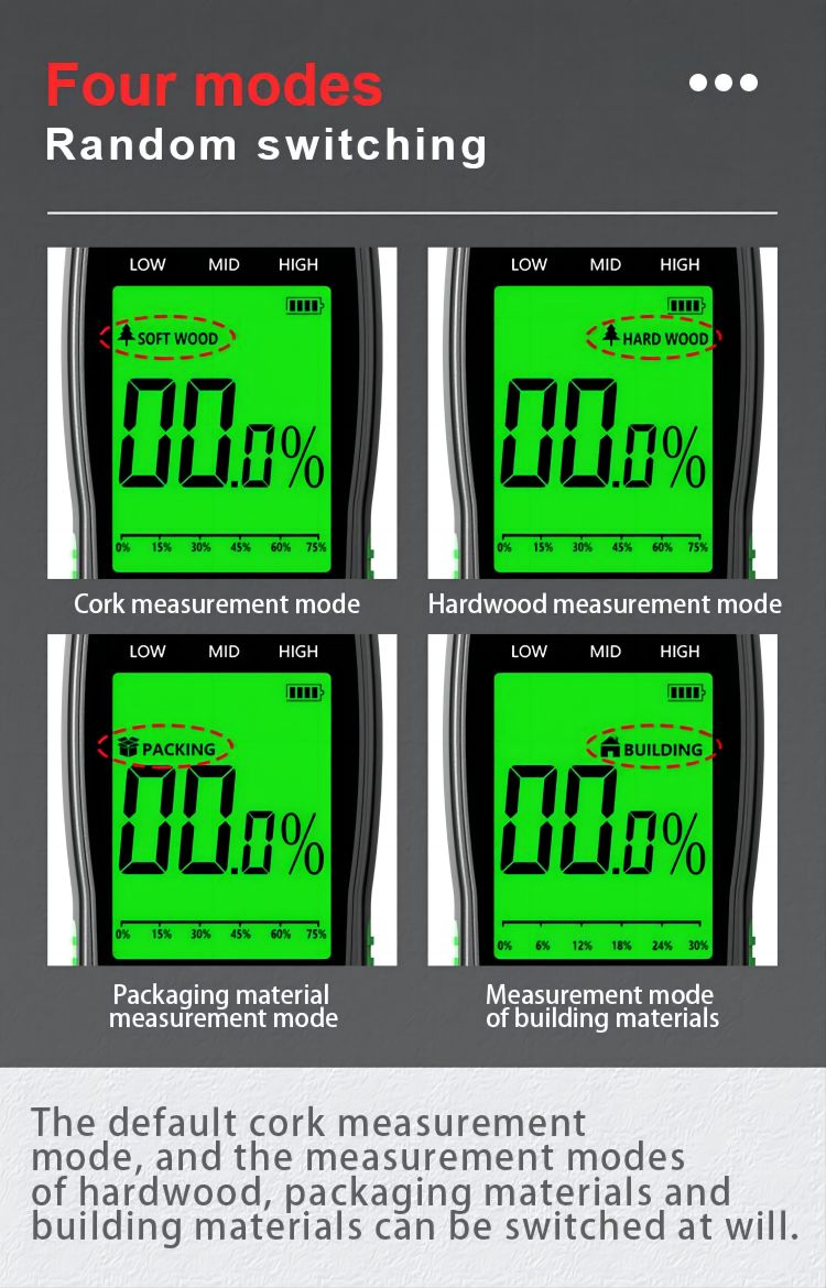 wooden hygrometer Four modes