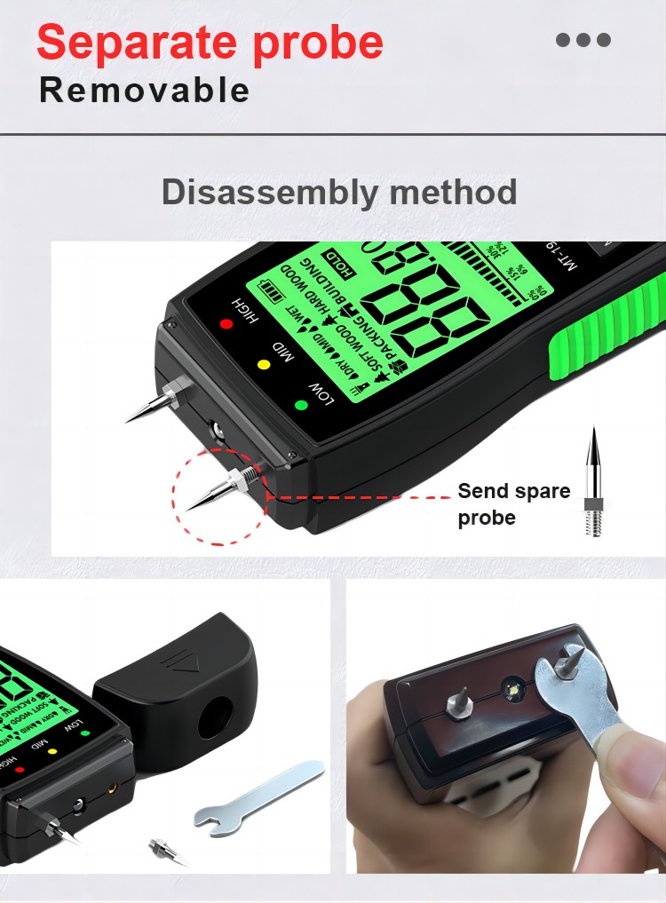 wooden hygrometer Separate probe