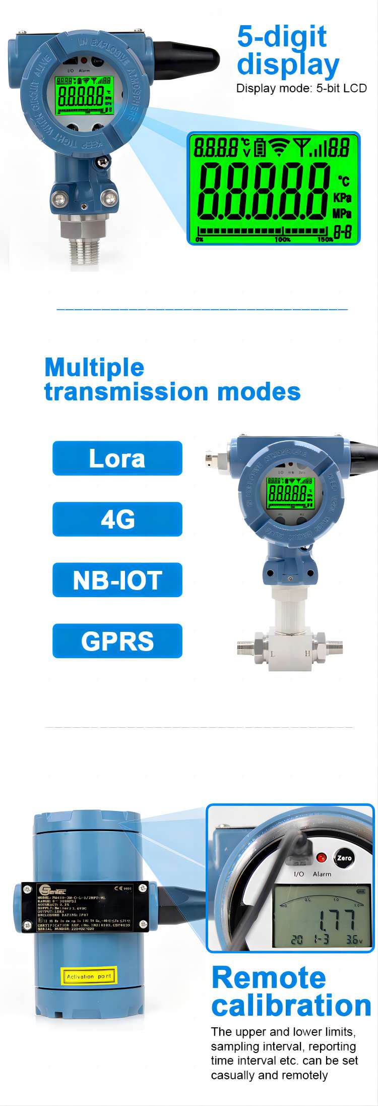 wireless pressure sensor display