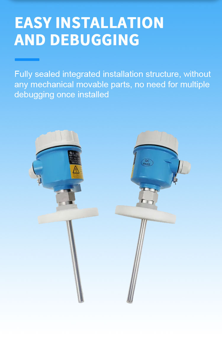 Sewage tank level sensor features