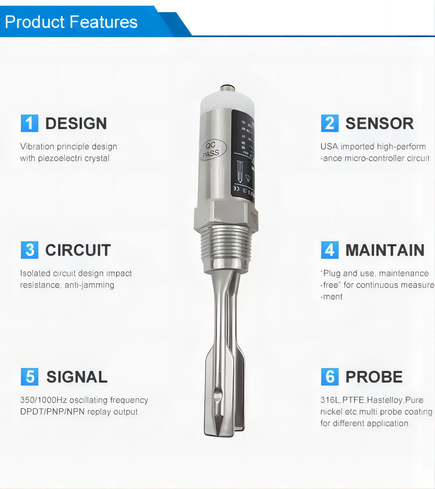 Small Relay Output Tuning Fork Level Switch details